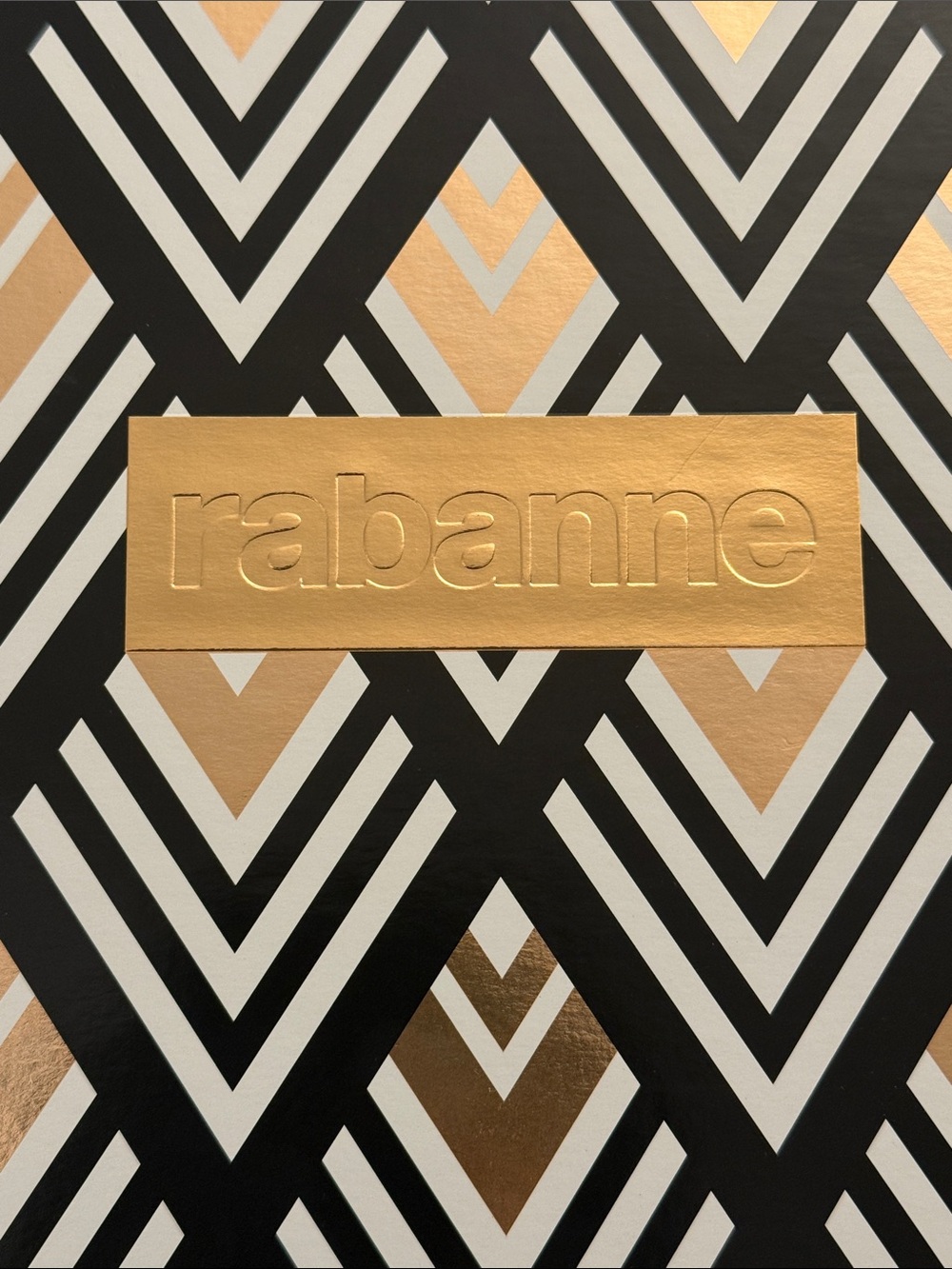 Gold & Black Geometric rabanne gift box  New